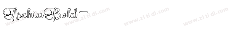 ArchiaBold字体转换