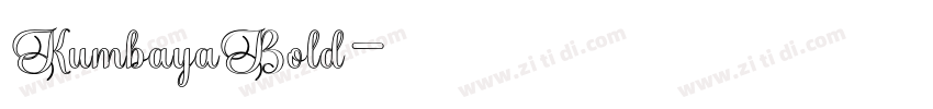 KumbayaBold字体转换