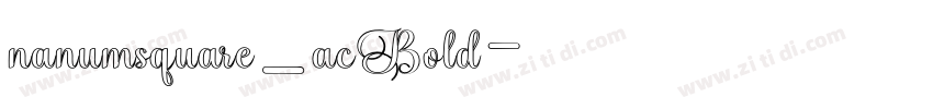 nanumsquare_acBold字体转换