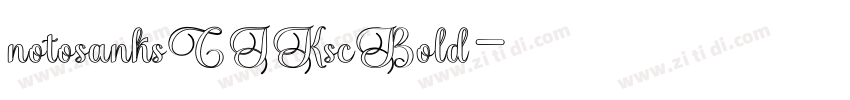 notosanksCJKscBold字体转换