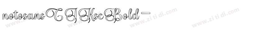 notosansCJKscBold字体转换