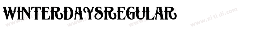 WinterDaysRegular字体转换 WinterDaysRegular字体转换