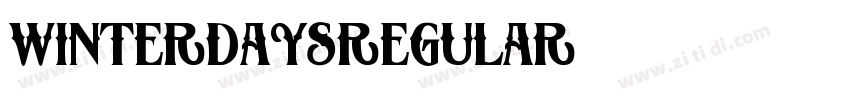 WinterDaysRegular字体转换 WinterDaysRegular字体转换