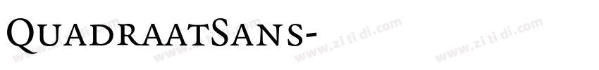 QuadraatSans字体转换