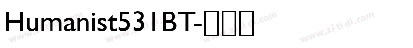 Humanist531BT字体转换