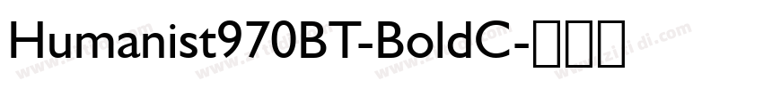 Humanist970BT-BoldC字体转换