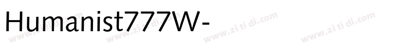 Humanist777W字体转换