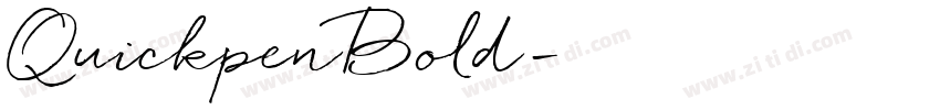 QuickpenBold字体转换