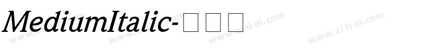 MediumItalic字体转换