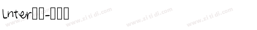 Lnter系列字体转换