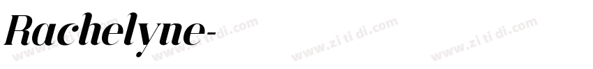 Rachelyne字体转换