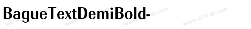 BagueTextDemiBold字体转换