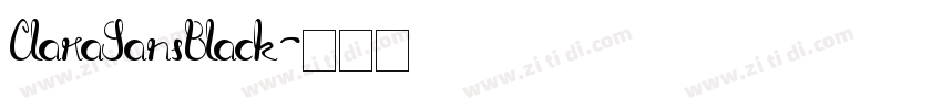 ClaraSansBlack字体转换