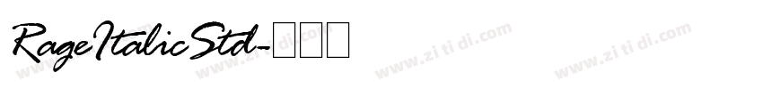 RageItalicStd字体转换