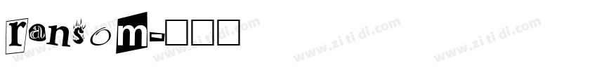 ransom字体转换