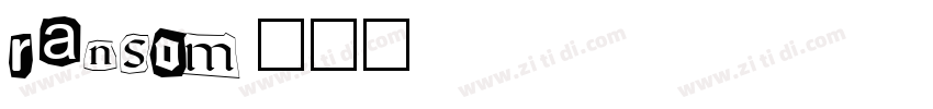 ransom字体转换