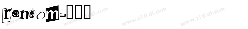 ransom字体转换