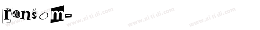 ransom字体转换