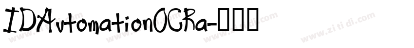 IDAutomationOCRa字体转换