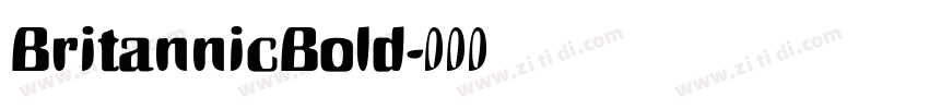 BritannicBold字体转换