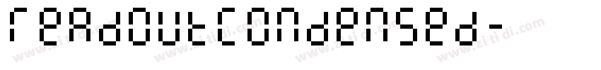 ReadoutCondensed字体转换 ReadoutCondensed字体转换