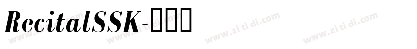 RecitalSSK字体转换