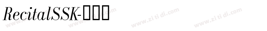 RecitalSSK字体转换