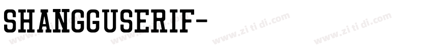 ShangguSerif字体转换