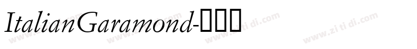 ItalianGaramond字体转换