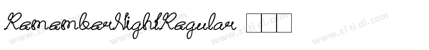 RememberNightRegular字体转换