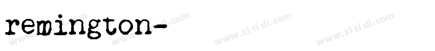 remington字体转换