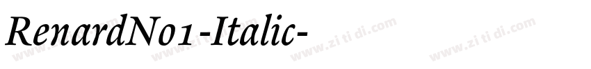 RenardNo1-Italic字体转换