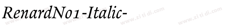 RenardNo1-Italic字体转换