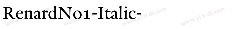 RenardNo1-Italic字体转换