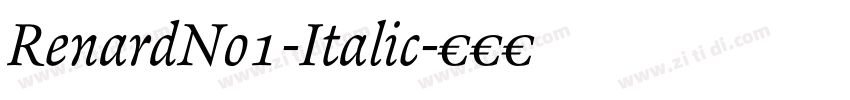 RenardNo1-Italic字体转换