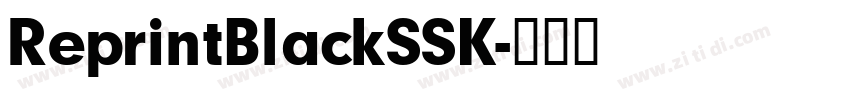ReprintBlackSSK字体转换