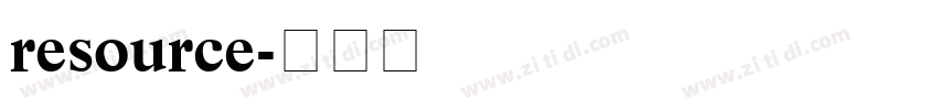 resource字体转换