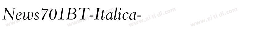 News701BT-Italica字体转换