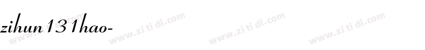 zihun131hao字体转换