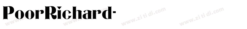 PoorRichard字体转换