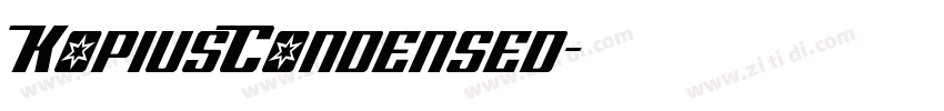 KopiusCondensed字体转换