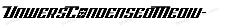 UnwersCondensedMediu字体转换