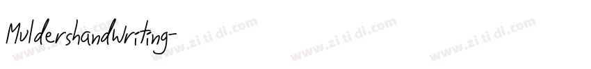 Muldershandwriting字体转换