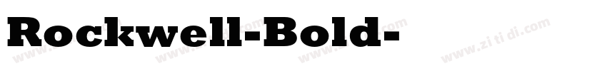 Rockwell-Bold字体转换