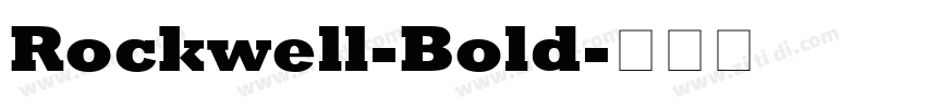 Rockwell-Bold字体转换