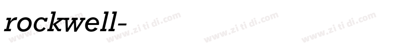 rockwell字体转换