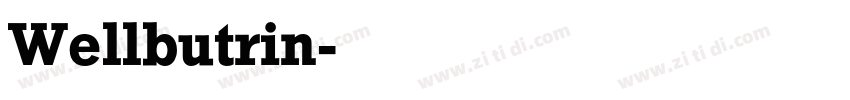 Wellbutrin字体转换