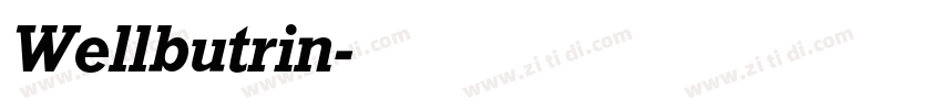 Wellbutrin字体转换