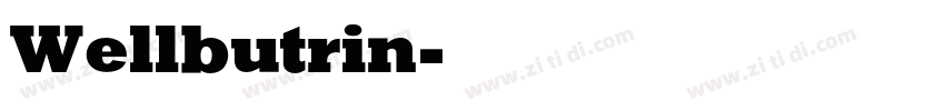 Wellbutrin字体转换