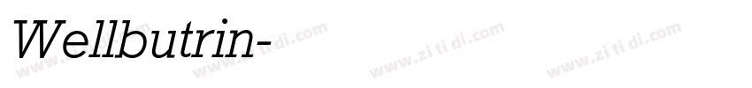 Wellbutrin字体转换